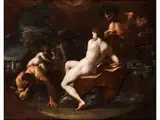 Mänade mit Satyrn und Putti by Domenico Maria Canuti, oil on canvas, sold Sep 2025