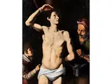 Das Martyrium des Heiligen Sebastian by Maestro del Samaritano, oil on canvas, sold Jun 2025