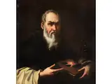 Der Heilige Antonius der Einsiedler mit „antoniusfeuer“ by Luca Giordano, oil on canvas, sold Jun 2023