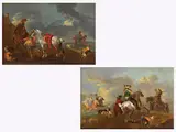 Rast bei der Jagd by Giovanni Antonio Guardi, oil on canvas, offered Sep 2024