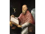 Portrait Eines Venezianischen Kardinals by Leandro Bassano, oil on canvas, sold Dec 2024