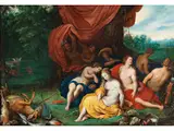 Ä. (1575–1632) die Schlafende Diana und Ihre Nymphen Werden von Satyrn Entdeckt by Jan Brueghel d. J., oil on copper, offered Jun 2026