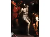 Geisselung Christi by Römischer Caravaggist des 17. Jahrhunderts, oil on canvas, sold Jun 2024