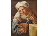 Die Alte mit der Feuerschale by Pietro Bellotti, oil on canvas, offered Jun 2026