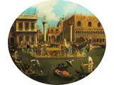 Venedig, Blick auf das Markusbecken am Himmelfahrtstag by Canaletto, oil on canvas, sold Jun 2026