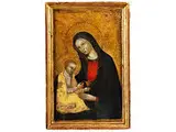 Madonna mit Kind by Niccolò da Voltri, tempera, offered Sep 2015