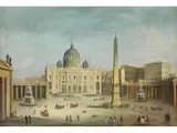 Rom Vedute mit Petersplatz by Giacomo van Lint, oil on canvas, offered Jun 2023