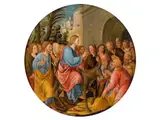 Jesus Reitet in Jerusalem ein by genannt Il Pomarancio“ Nicolo Cirgignani, oil on panel, offered Sep 2022