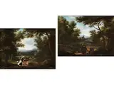 Darstellungen aus dem Leben des Seligen Egidio by Pier Francesco Mola, oil on canvas, sold Mar 2024