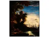 Grosses Küstencapriccio by genannt Tempesta Pieter II Mulier, oil on canvas, offered Sep 2015