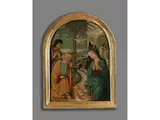 Die Geburt Christi mit Hirte by Girolamo di Benvenuto, tempera, offered Jul 2020