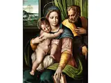Die Heilige Familie by Innocenzo da Imola, oil on panel, sold Sep 2019