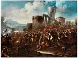 Schlachtengemälde by Francesco Simonini, oil on canvas, sold Sep 2019