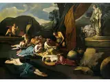 Bacchanal by Giulio Carpioni, oil on canvas, sold Sep 2018
