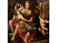 Mars Wird von der Allegorie des Friedens Bekrönt Oder „rinaldo und Armida“ by Antonio Arrigoni, oil on canvas, offered Jul 2020