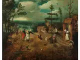 Flucht Nach Ägypten by Jan van Amstel, oil, sold Apr 2018