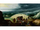 Grosse Landschaft mit Darstellung Eines Räuberischen Überfalls auf Eine Reisegruppe by Joos de Momper der Jüngere, 1564 Antwerpen - 1635 ebenda, oil on panel, offered Dec 2016