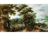 Die Rückkehr vom Markt by Sebastian Vrancx, oil on panel, sold Sep 2024
