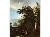 Waldlandschaft mit Hirten und Herde by Jacob van Ruisdael, oil on canvas, offered Apr 2016