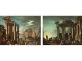 Architekturcapricci mit Figurenstaffage by Giovanni Paolo Panini, oil on canvas, offered Dec 2022