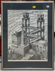 Untitled by Morits Cornelis Escher, lithograph, sold Apr 2025
