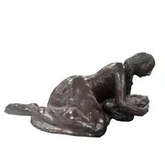 Mother & Child by R. C. Gorman, 1983, bronze, sold Mar 2024