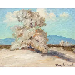 Untitled by Joane Cromwell, oil on canvas affixed to board, sold Mar 2024