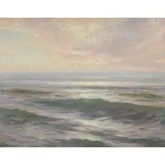 Golden Sunset by Frank Cuprien, oil on canvas, sold Mar 2024