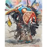 Tribal Dance by Joseph Stephen Bohler, 1983, watercolor, sold Mar 2024