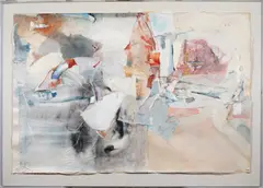 Sage Down by Mary Heebner, 1980, watercolor and mixed media, sold Mar 2024