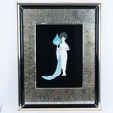Art Deco Framed Screenprint by Goddess Athena, Large framed screenprint depicting Athena after Art Deco art, sold Oct 2024