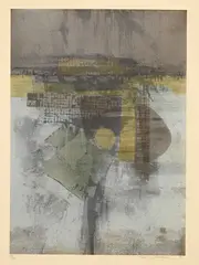 Abstract Landscape by Fred Schimmel, silkscreen, sold Aug 2026