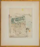 Haussmann House by Mary Jo Schwalbach, 1974, Watercolor on Paper, sold Jul 2025