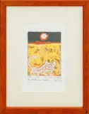 Cat by Uri Shulevitz, Engraving in Colors on Paper, sold Jul 2025