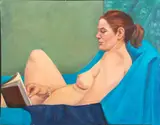Portrait of a Nude Lady by Penny Purpura, Oil on Canvas, sold Jul 2025