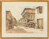 Singapore Old Chinatown Street Scene by Ong Kim Seng, 1982, Watercolor on Paper, sold Jul 2025