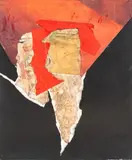 The Crevice by David Porter, Mixed Media Collage on Canvas, sold Jul 2025