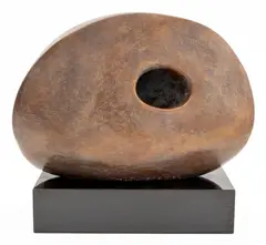 Untitled by Laura Speiser, Bronze-Tone Metallic Glazed Ceramic Sculpture, sold Jul 2025