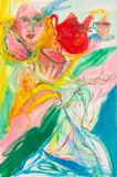 Lady with Tea Pot by Eva Bouzard-Hui, Oil on Canvas, sold Jul 2025