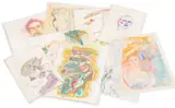 Ten Surrealist Compositions by Eva Bouzard-Hui, 2002, Mixed Media on Paper, sold Jul 2025