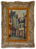 Estaminet" [Bistro Cafe] by George Rene Sinicki, Oil on Canvas, sold Jul 2025
