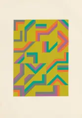 Abstract Geometric Composition by Hiroshi Murata, Serigraph in Colors, sold Jul 2025