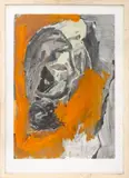 Abstract Expressionist Composition by S. Routh, 1999, Acrylic on Paper, sold Jul 2025