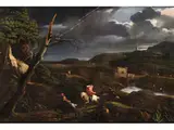 Heroische Landschaft mit Reitern by Marco Ricci, oil on canvas, sold Dec 2023
