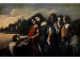 Die Auffindung Mose by Antiveduto Grammatica, oil on canvas, offered Dec 2015