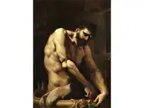 Der tod des Seneca by Alessandro Magnasco, oil on canvas, sold Sep 2025