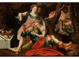 Lot und Seine Töchter by Frans Floris d. Ä., oil on panel, offered Jun 2022