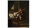 Joseph und die Frau des Potiphar by Aert Jansz. Marienhof, oil, sold Dec 2021
