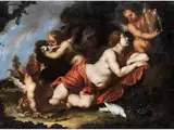 Die Toilette der Venus by Antonio Maria Vassallo, oil on canvas, offered Sep 2024
