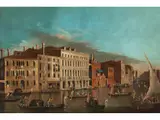 Blick auf Venedig mit dem Canal Grande und dem Palazzo Moro lin by Apollonio Facchinetti, oil on canvas, sold Mar 2022